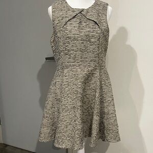 Posh Black and White Textured Mini Dress